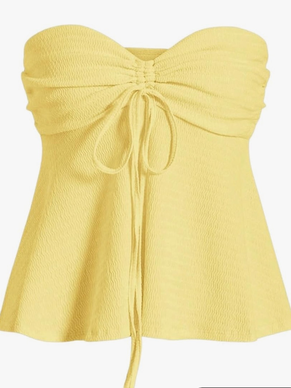 Yellow Flare Tube Top